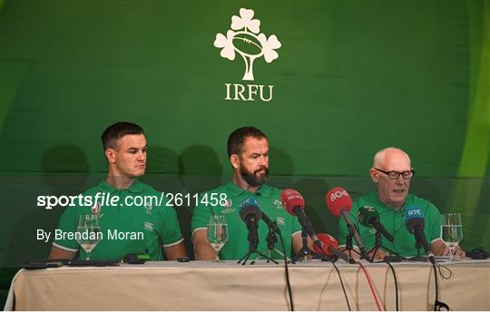 Ireland Rugby World Cup Squad Announcement