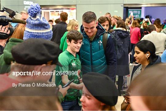 Ireland Rugby Team Return From 2023 Rugby World Cup