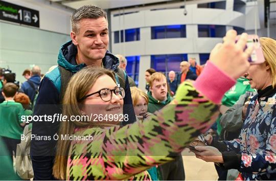 Ireland Rugby Team Return From 2023 Rugby World Cup