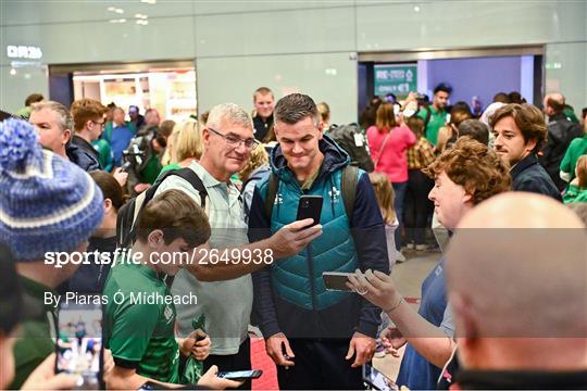 Ireland Rugby Team Return From 2023 Rugby World Cup