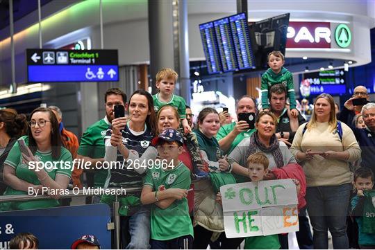 Ireland Rugby Team Return From 2023 Rugby World Cup