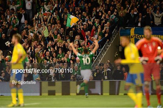 Supporters at Republic of Ireland v Sweden - 2014 FIFA World Cup Qualifier Group C