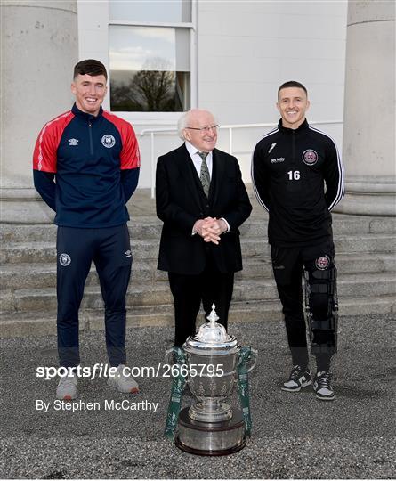 President Receives Representatives from Bohemian FC and St Patrick’s Athletic FC Ahead of 2023 Sports Direct Men's FAI Cup Final