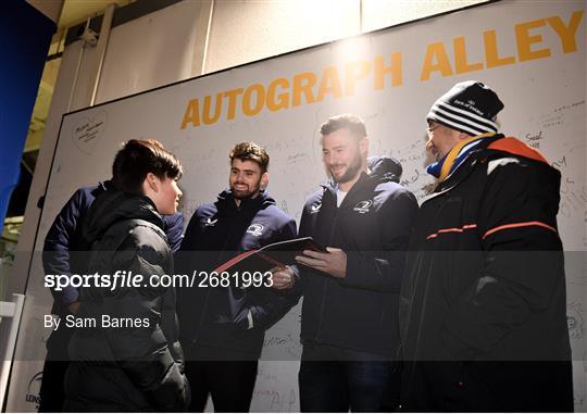 Activities at Leinster v Scarlets - United Rugby Championship Activities at Leinster v Scarlets - United Rugby Championship