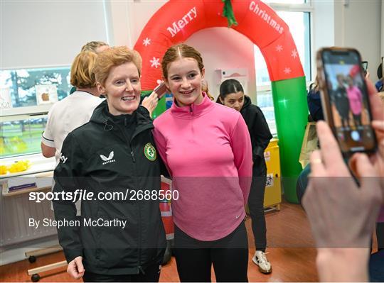 Republic of Ireland Women's Squad Visit National Orthopaedic Hospital Cappagh
