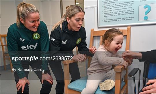 Republic of Ireland Women's Squad Visit National Orthopaedic Hospital Cappagh