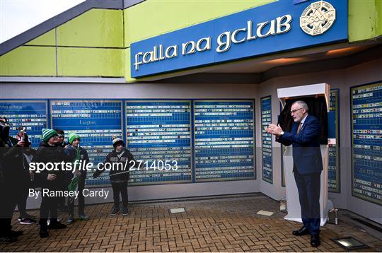 Unveiling of New GAA, LGFA, Camogie, Handball and Rounders Club Wall