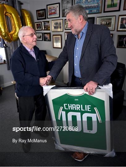FAI presentation to Charlie O'Leary on his 100th Birthday