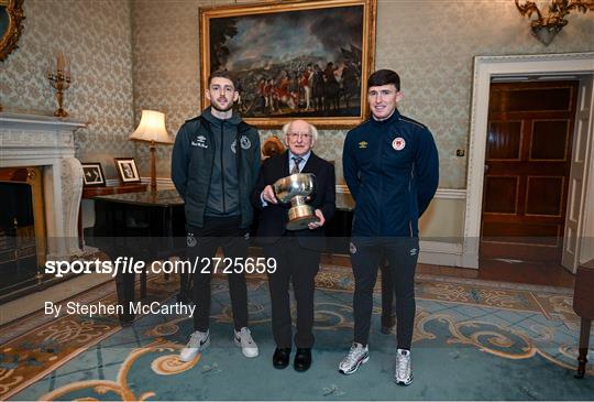 President of Ireland Receives FAI President's Cup Representatives