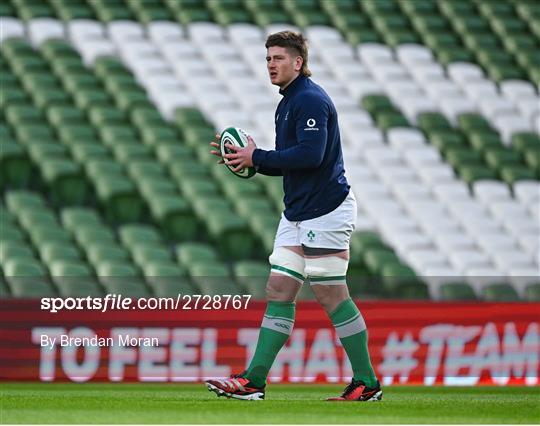 Ireland Rugby Captain's Run and Media Conference