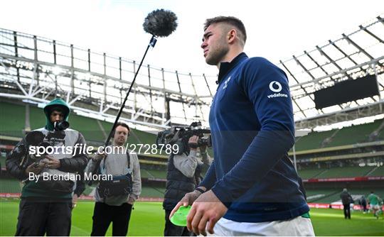 Ireland Rugby Captain's Run and Media Conference