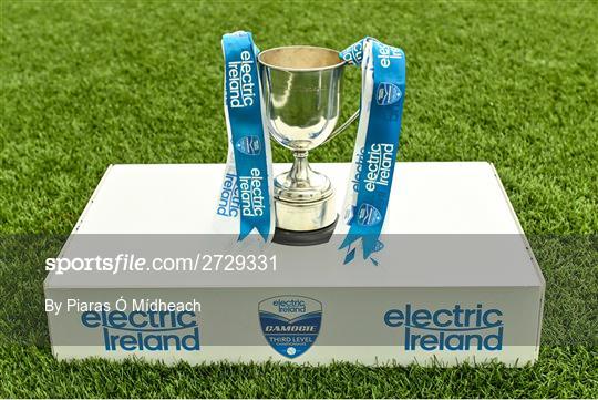 Trophies at Electric Ireland Camogie Third Level Championships Finals