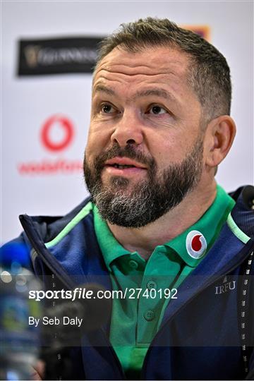 Ireland Rugby Media Conference Ireland Rugby Media Conference