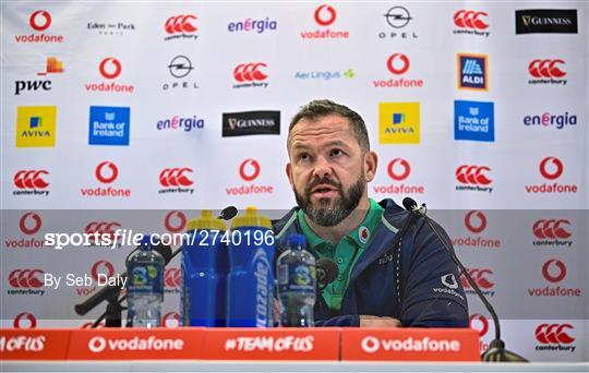 Ireland Rugby Media Conference Ireland Rugby Media Conference