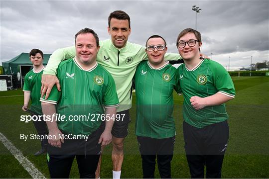 Ireland Down Syndrome Futsal Squad Visit Republic of Ireland Training Session