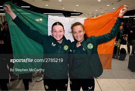 Republic of Ireland Women's U19 Arrive in Dublin