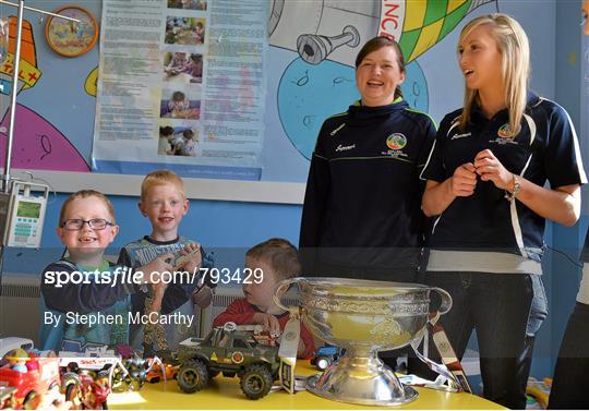 Victorious Galway Camogie Champions visit Our Lady's Children's Hospital, Crumlin