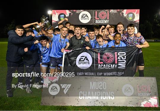 UCD v Sligo Rovers - EA SPORTS MU20 League of Ireland Enda McGuill Cup Final UCD v Sligo Rovers - EA SPORTS MU20 League of Ireland Enda McGuill Cup Final