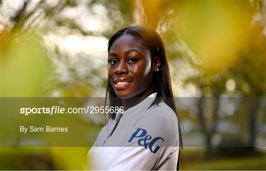 P&G Ambassador Rhasidat Adeleke at Sports Ireland Campus P&G Ambassador Rhasidat Adeleke at Sports Ireland Campus
