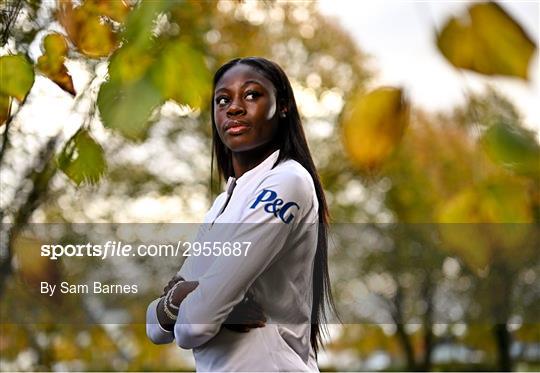 P&G Ambassador Rhasidat Adeleke at Sports Ireland Campus P&G Ambassador Rhasidat Adeleke at Sports Ireland Campus