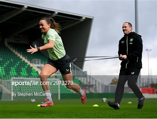 Republic of Ireland Women Press Conference and Training Session Republic of Ireland Women Press Conference and Training Session