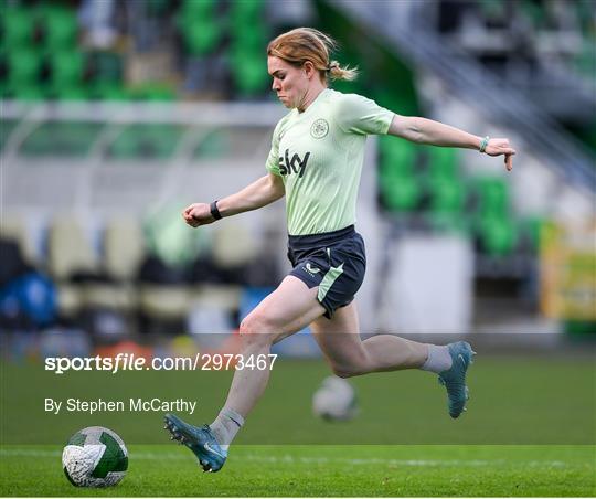 Republic of Ireland Women Press Conference and Training Session Republic of Ireland Women Press Conference and Training Session