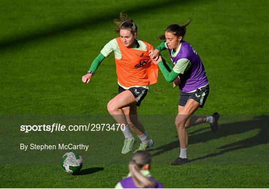 Republic of Ireland Women Press Conference and Training Session Republic of Ireland Women Press Conference and Training Session