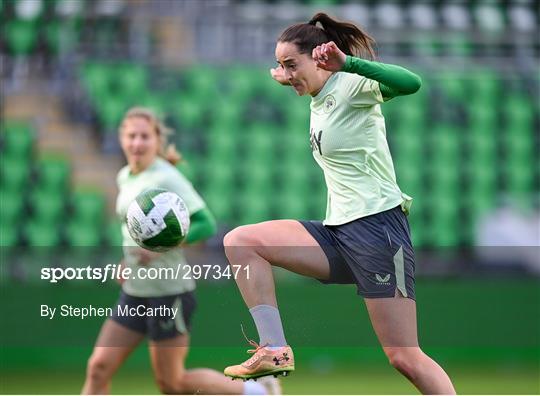 Republic of Ireland Women Press Conference and Training Session Republic of Ireland Women Press Conference and Training Session