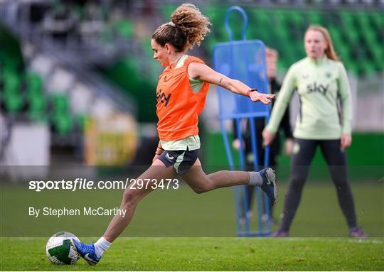 Republic of Ireland Women Press Conference and Training Session Republic of Ireland Women Press Conference and Training Session