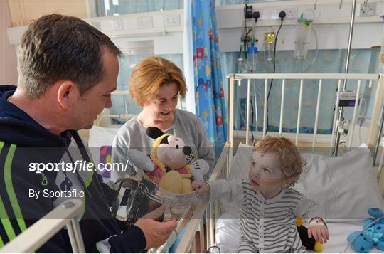 Victorious All-Ireland Senior Hurling Champions Clare visit Our Lady's Hospital for Sick Children, Crumlin