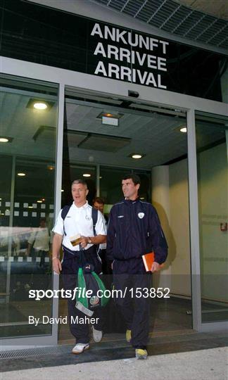 Rep of Ireland team arrive in Basel