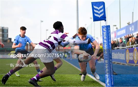 St Michael's College v Clongowes Wood College - Bank of Ireland Leinster Rugby Boys Schools Junior Cup Semi-Final St Michael's College v Clongowes Wood College - Bank of Ireland Leinster Rugby Boys Schools Junior Cup Semi-Final