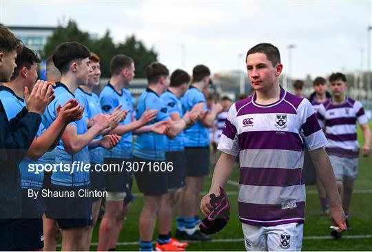 St Michael's College v Clongowes Wood College - Bank of Ireland Leinster Rugby Boys Schools Junior Cup Semi-Final St Michael's College v Clongowes Wood College - Bank of Ireland Leinster Rugby Boys Schools Junior Cup Semi-Final