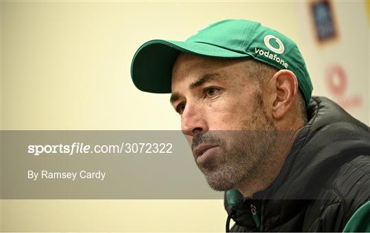 Ireland Rugby Squad Training and Media Conference
