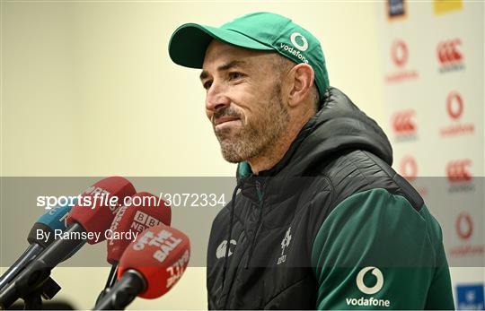 Ireland Rugby Squad Training and Media Conference Ireland Rugby Squad Training and Media Conference