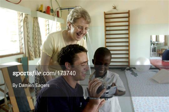 Galway hurler Alan Kerins in Zambia