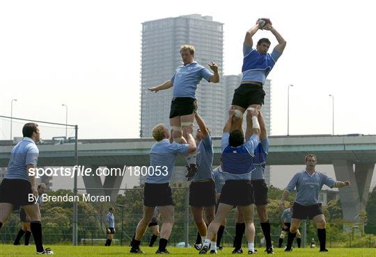 Ireland rugby training in Tokyo Friday