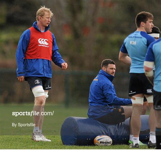 Leinster Rugby Squad Training and Media Briefing