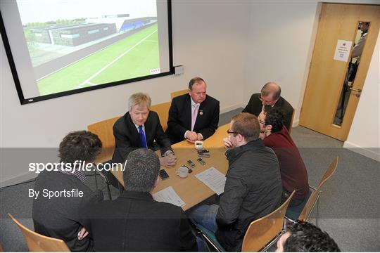 The ‘sod-turning’ of the new GAA development at the National Sports Campus