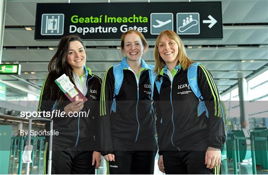 Depart for 2014 TG4 Ladies Football All-Star Tour