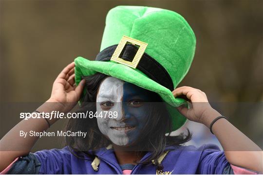 Fans at Blackrock College and Clongowes Wood College - Beauchamps Leinster Schools Senior Cup Final