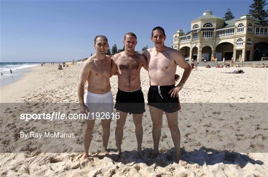 Ireland Rules team relax in Perth, Thursday