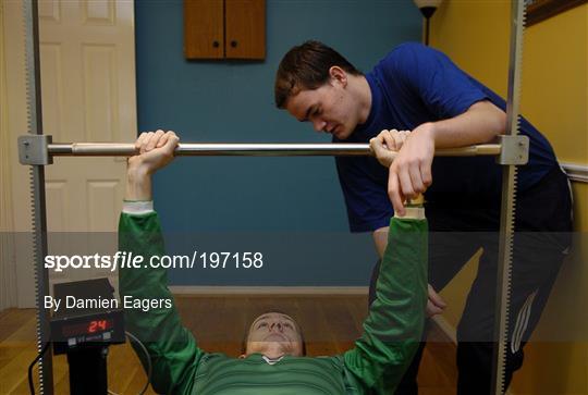 Cormac Moore and Mark Keane with  XF 7000 Pro exercise machine