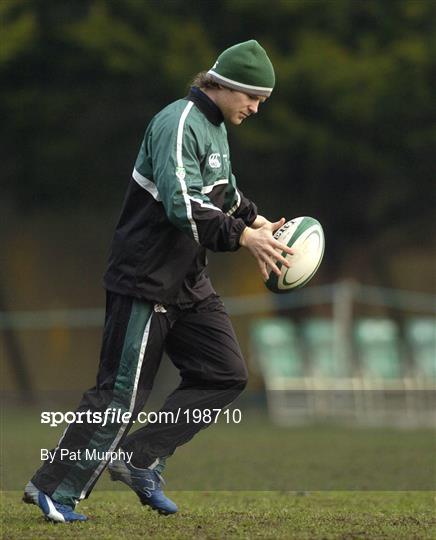 Ireland Rugby squad training Monday