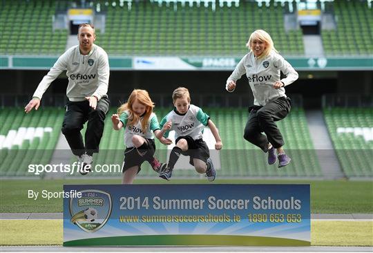 FAI Eflow Summer Soccer Schools Launch with David Meyler and Stephanie Roche