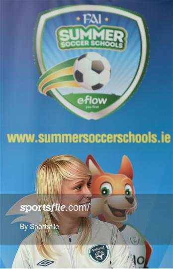 FAI Eflow Summer Soccer Schools Launch with David Meyler and Stephanie Roche