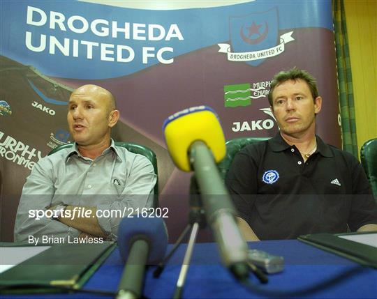 Drogheda United UEFA Cup Press conference Wednesday