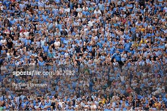 Supporters at the GAA Football All-Ireland Senior Championship Semi-Final