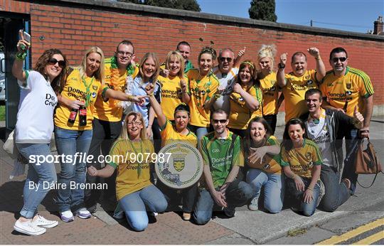 Supporters at the GAA Football All-Ireland Senior Championship Semi-Final