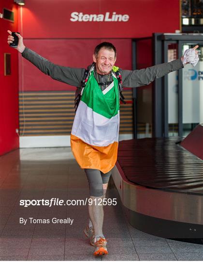 ‘Around the World’ Irish runner arrives home